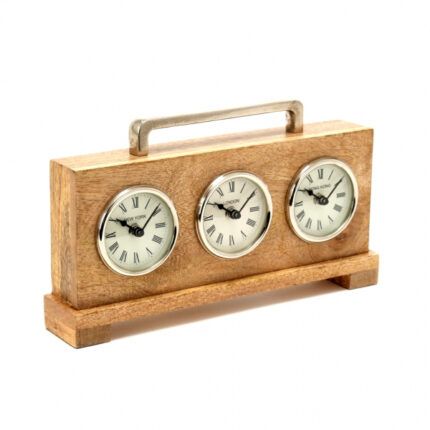 RELOJ ALUM/MADERA