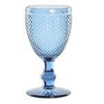 SET 6 COPA CRISTAL GRABADO AZUL