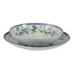 PLATO HONDO FLOR AZUL