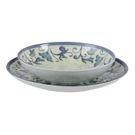 PLATO HONDO FLOR AZUL