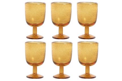 Copa burbuja ambar set 6