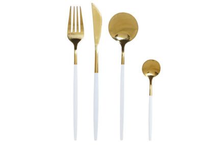 Cuberteria SET 16 Inox Blanco