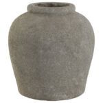 JARRÓN CEMENTO 29X29X30 GRIS