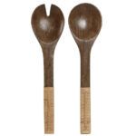 UTENSILIOS SET 2 MANGO RATAN TRENZADO