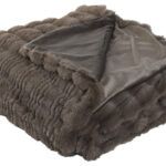 MANTA CAMA MARRON