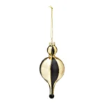 Cono de cristal para colgar en Navidad negro