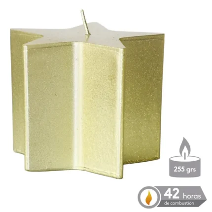 VELA ESTRELLA ORO NAVIDAD