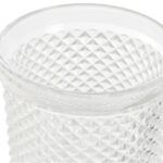 SET 6 VASO CRISTAL RELIEVE TRANSPARENTE