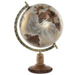 GLOBO TERRAQUEO MANGO DORADO MEDIANO