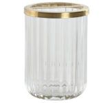 VASO CRISTAL TRANSPARENTE DORADO