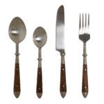 SET 16 CUBERTERIA INOX ACACIA NATURAL