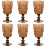 COPA SET 6 FLORES MARRON