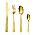 CUBERTERIA SET 16 INOX DORADA RALLAS
