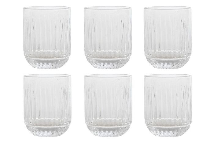 PC-214737 VASO SET 6 CRISTAL 75ML RAYADO - Imagen 1