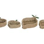 CENTRO MESA SET 2 SEAGRASS METAL 33X32X8 2 SURT.