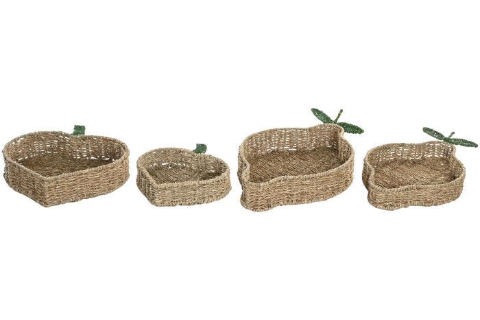 BD-221723 CENTRO MESA SET 2 SEAGRASS METAL 33X32X8 2 SURT. - Imagen 1