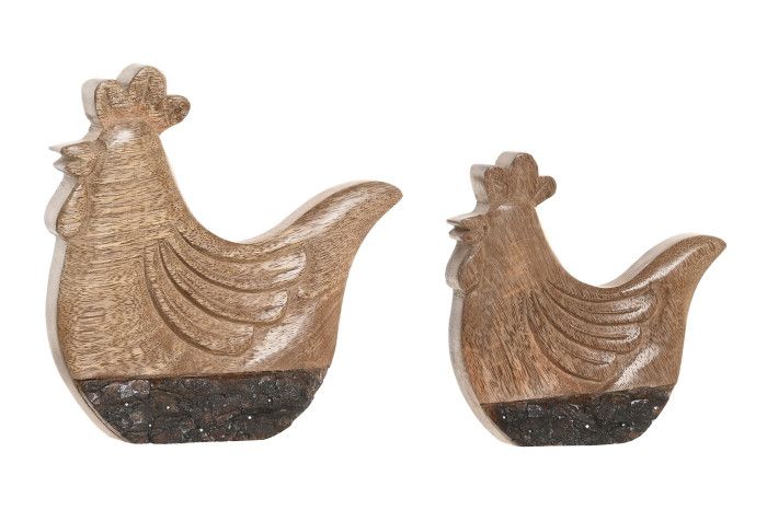FD-222150 FIGURA SET 2 MANGO GALLINA NATURAL - Imagen 1