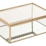 JOYERO CRISTAL METAL 20X16X8 DORADO
