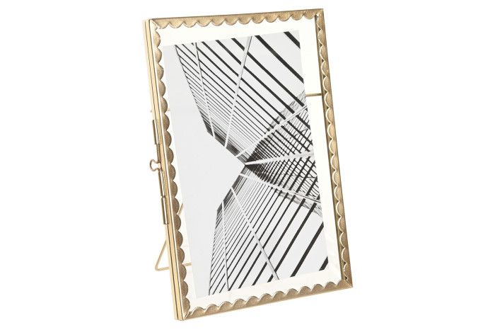 MF-223527 MARCO FOTO 10X15 METAL CRISTAL 13X1X18 DORADO - Imagen 1