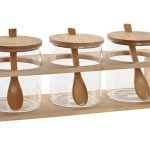 AZUCARERO SET 3 BOROSILICATO C/CUCHARA