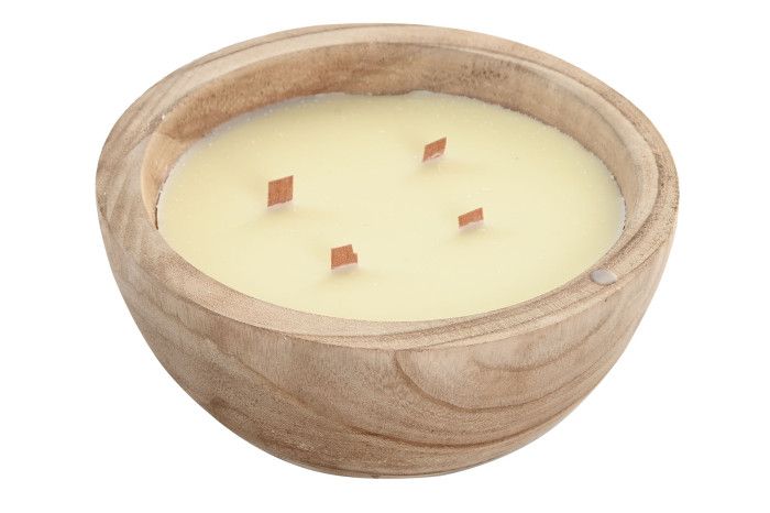 VE-217148 VELA PAULOWNIA CERA 21X21X9 600GR, 3% NATURAL - Imagen 1