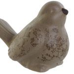 FIGURA GRES PAJARO MATE MARRON