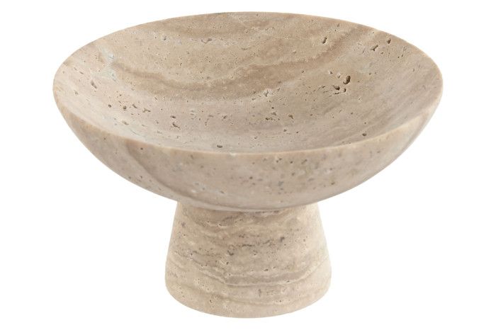 LD-216259 CENTRO MESA MARMOL TRAVERTINO MARRON - Imagen 1