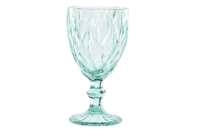 PC-195015 SET 6 COPA CRISTAL 325ML, GRABADO TURQUESA - Imagen 1