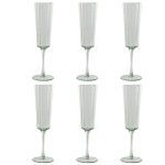 COPA SET 6 CRISTAL 230ML BURBUJAS VERDE