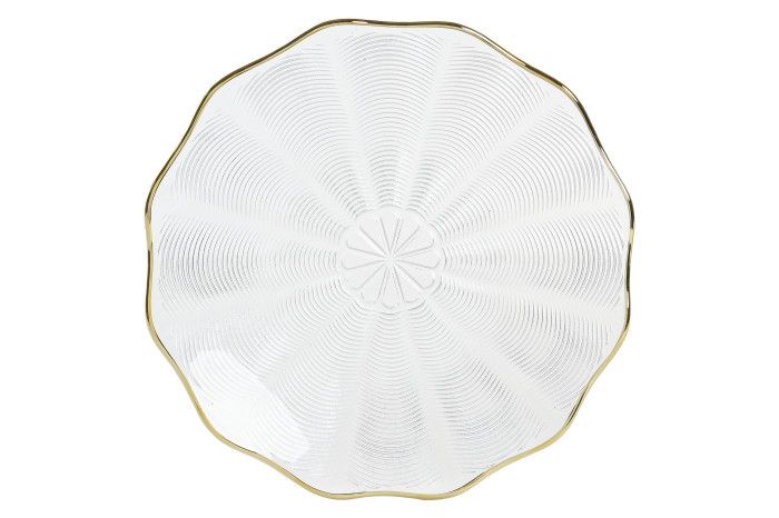 PC-221122 PLATO CRISTAL RELIEVE TRANSPARENTE - Imagen 1