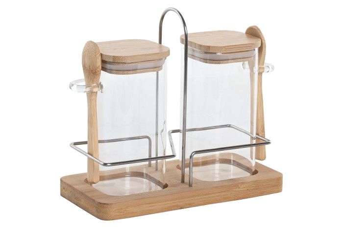 PC-224003 ESPECIERO SET 2 CRISTAL BAMBU 260ML/26 - Imagen 1
