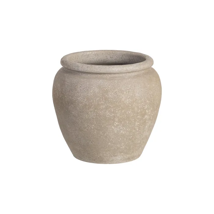 615987 MACETERO CREMA CERÁMICA DECORACIÓN - Imagen 1