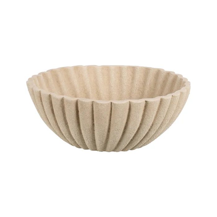 615091 CENTRO MESA BEIGE CERÁMICA DECORACIÓN 27 X 27 X 11 CM - Imagen 1