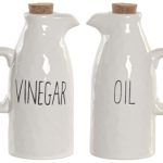 ACEITERA VINAGRERA SET 2 PORCELANA CORCHO