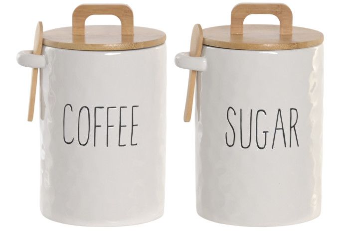 PC-228489 1 BOTE coffee PORCELANA BAMBÚ 15X13X21.7 - Imagen 1