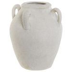 JARRÓN GRES 25X24X30 ASA BLANCO