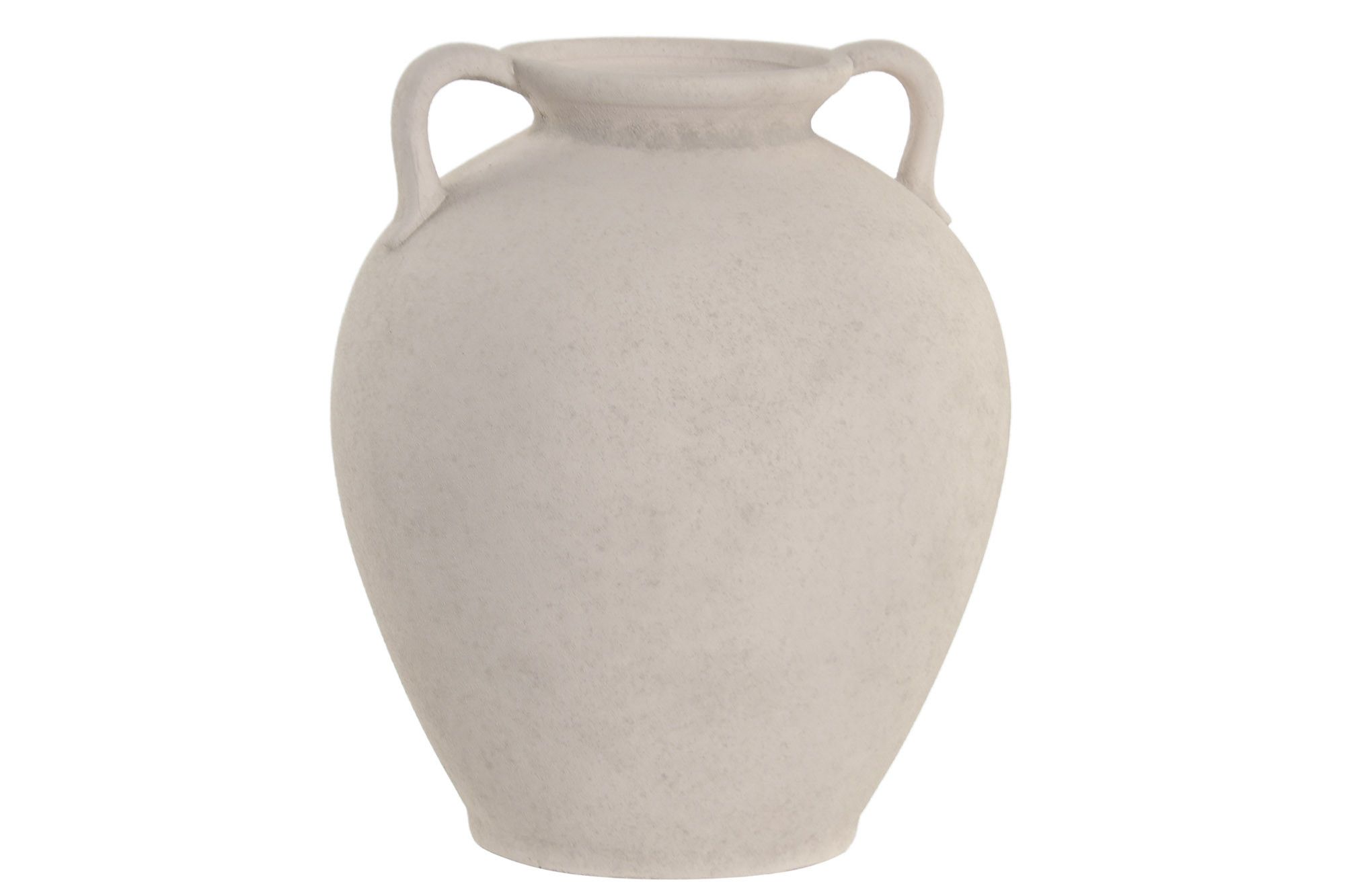 JR-228079 JARRÓN TERRACOTA 25X25X30 ASAS CRUDO - Imagen 1