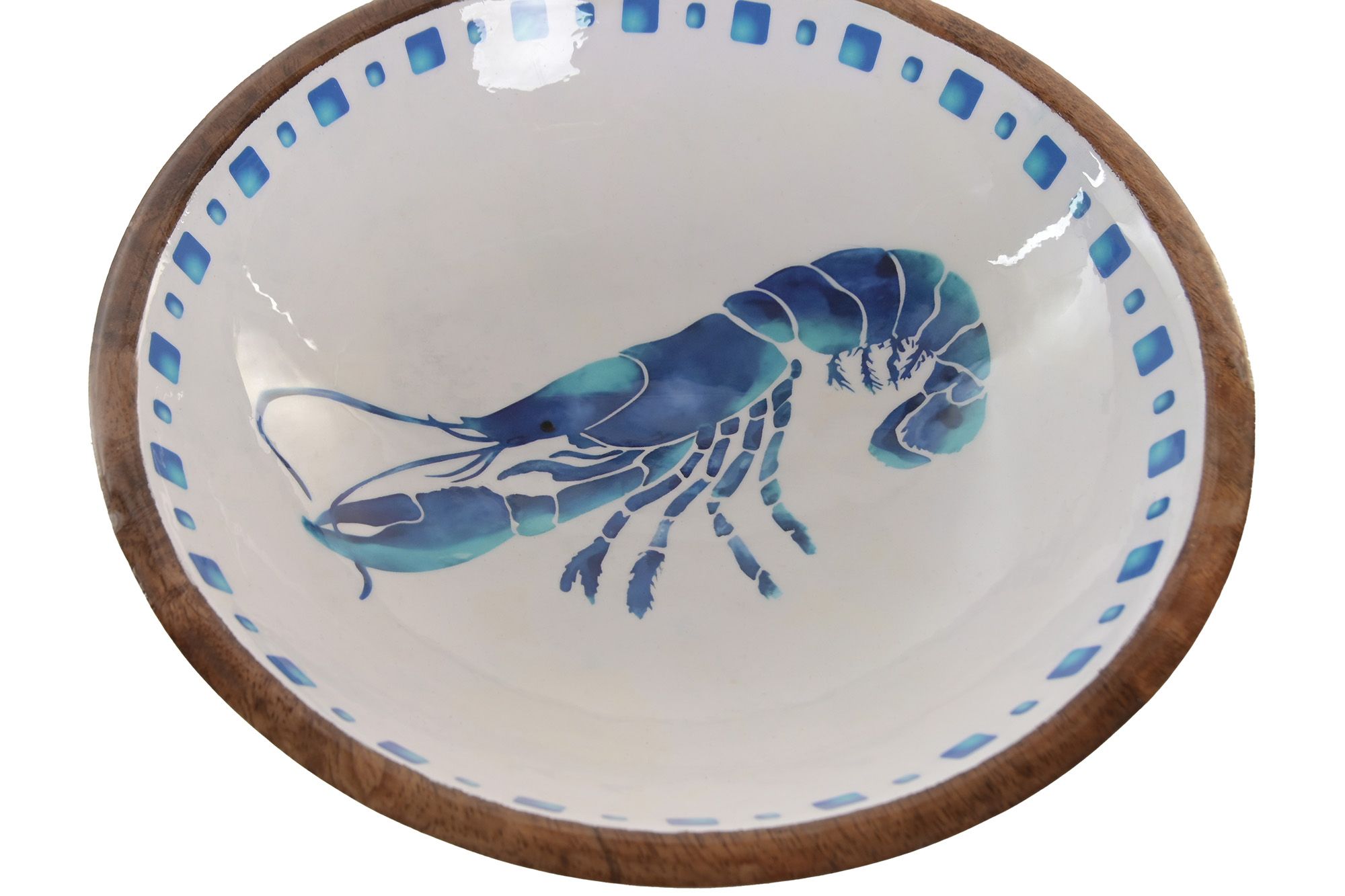 LM-224286-1 CENTRO MESA MANGO 25X25X6.5 PECES LACADO - Imagen 1