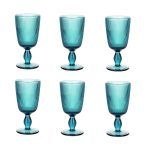 COPA SET 6 CRISTAL 8X8X17 285ML. RAYADO