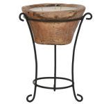 VELÓN MADERA 45X45X50 SOPORTE HIERRO
