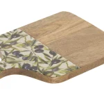 TABLA CORTAR MANGO RESINA 30X20X1.5 OLIVO LACADO