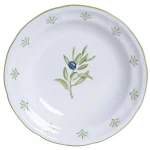 PLATO PORCELANA 22X22X5 OLIVO VERDE