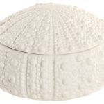 JOYERO GRES 19X19X10,5 ERIZO MATE BLANCO