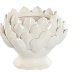PORTAVELA PIÑA CERAMICA BLANCO BRILLO