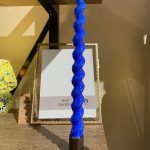 VELA ESPIRAL AZUL BRILLANTE