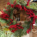 CORONA BAYAS Ø55XH10CM NAVIDAD