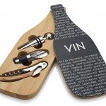 SET VINO 4 BAMBU INOX JUANJO